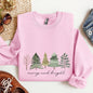 Merry And Bright, Watercolor Trees, Christmas Sweatshirt