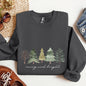 Merry And Bright, Watercolor Trees, Christmas Sweatshirt