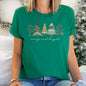 Merry And Bright, Watercolor Trees, Christmas Super Soft Tees