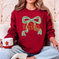Merry Bow, Christmas Ribbon, Retro, Santa Sweatshirt