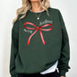 Merry Christmas Bow, Coquette, Cutesy, Santa, Classic, Girly Sweatshirt