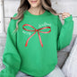Merry Christmas Bow, Coquette, Cutesy, Santa, Classic, Girly Sweatshirt