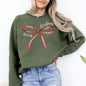 Merry Christmas Bow, Coquette, Cutesy, Santa, Classic, Girly Sweatshirt