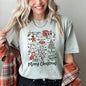 Merry Christmas Doodles, Cute, Santa, Stockings, Tree, Retro, Comfort Colors Tshirt
