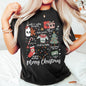 Merry Christmas Doodles, Cute, Santa, Stockings, Tree, Retro, Comfort Colors Tshirt