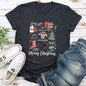 Merry Christmas Doodles, Cute, Santa, Stockings, Tree, Retro Super Soft Tees