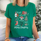 Merry Christmas Doodles, Cute, Santa, Stockings, Tree, Retro Super Soft Tees
