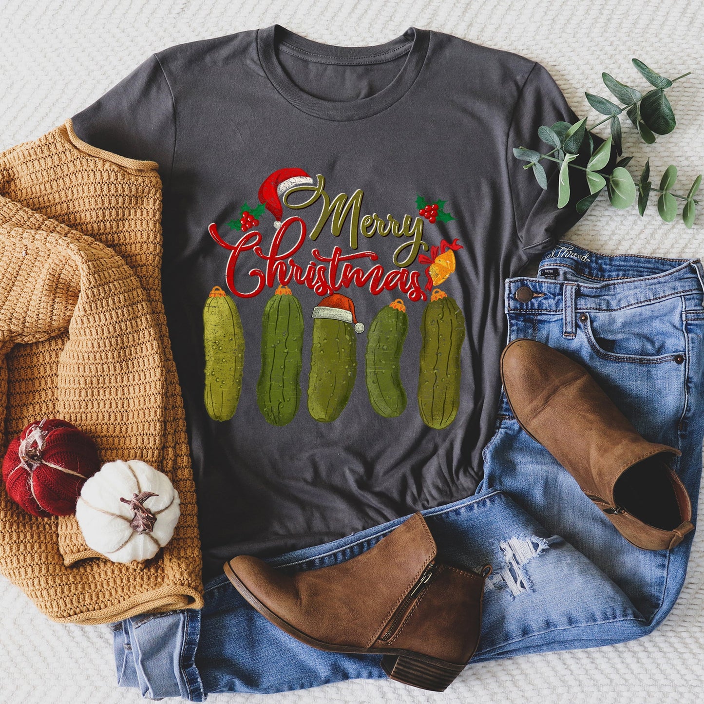 Merry Christmas Pickles, Classic, Retro, Vintage Super Soft Tees