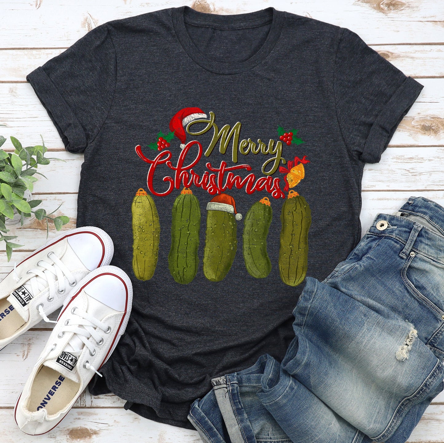 Merry Christmas Pickles, Classic, Retro, Vintage Super Soft Tees