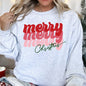 Merry Christmas Retro Text Sweatshirt