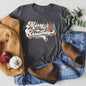 Merry Christmas Retro, Trees, Stacked Lettering, Classic Design Super Soft Tees