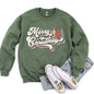 Merry Christmas, Retro Trees Sweatshirt