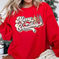 Merry Christmas, Retro Trees Sweatshirt