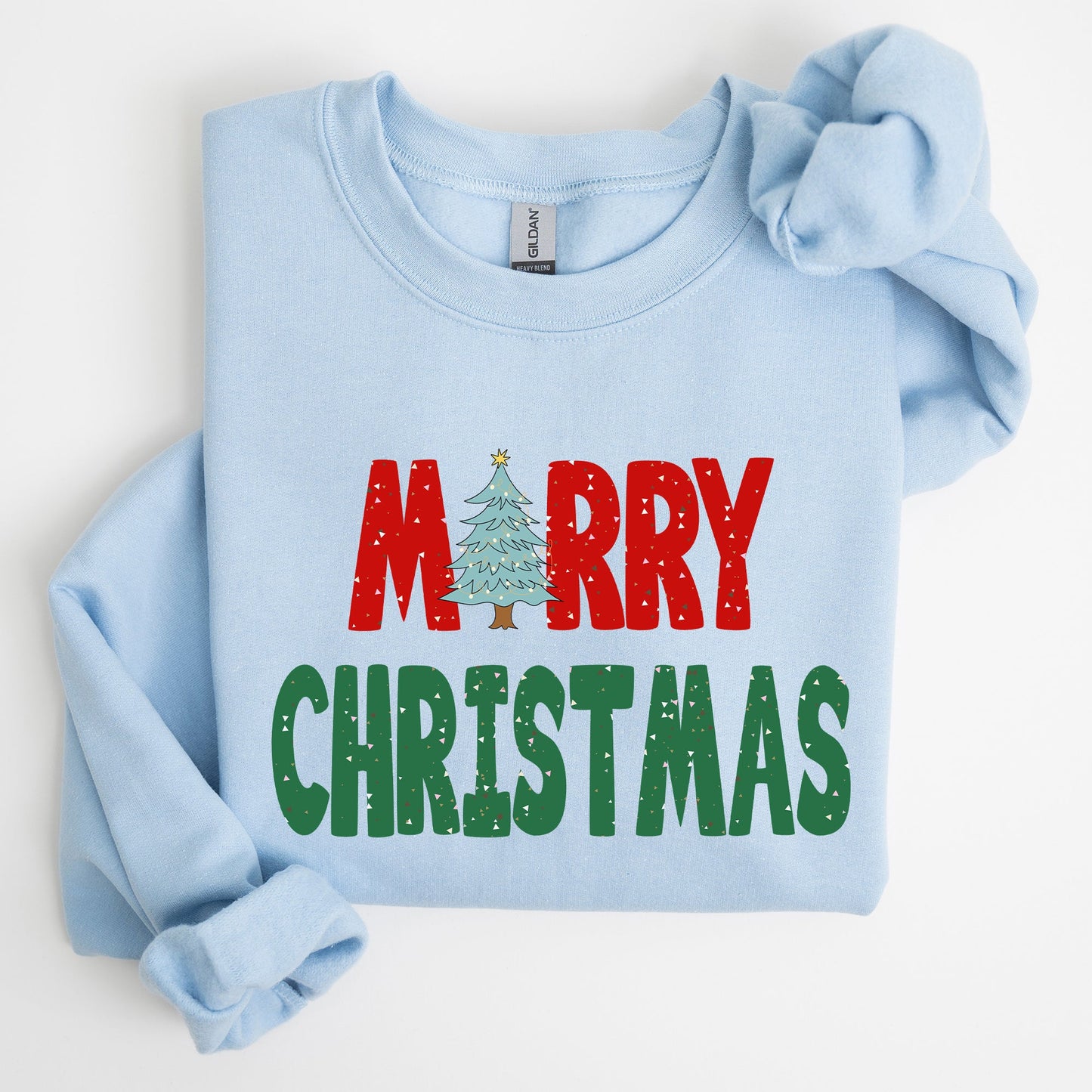 Merry Christmas Tree, Vintage, Retro, Winter, Santa, Xmas Sweatshirt