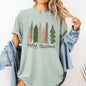 Merry Christmas Trees, Festive, Winter, Snow, Santa, Xmas Tshirt Comfort Colors T-Shirt