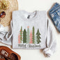Merry Christmas Trees, Festive, Winter, Snow, Santa, Xmas Sweatshirt
