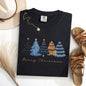 Merry Christmas Trees, Winter, Gold Effect, Snow, Santa, Xmas Tshirt Comfort Colors T-Shirt