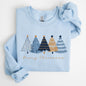 Merry Christmas Trees, Winter, Gold Effect, Snow, Santa, Xmas Sweatshirt