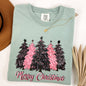 Merry Christmas Trees, Winter, Snow, Santa, Xmas Tshirt Comfort Colors T-Shirt