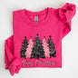 Merry Christmas Trees, Winter, Snow, Santa, Xmas Sweatshirt