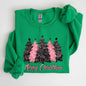 Merry Christmas Trees, Winter, Snow, Santa, Xmas Sweatshirt