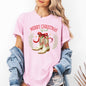 Merry Christmas Y'all, Cowboy Boots, Ribbon, Country, Western, Snow, Xmas Tshirt Comfort Colors T-Shirt