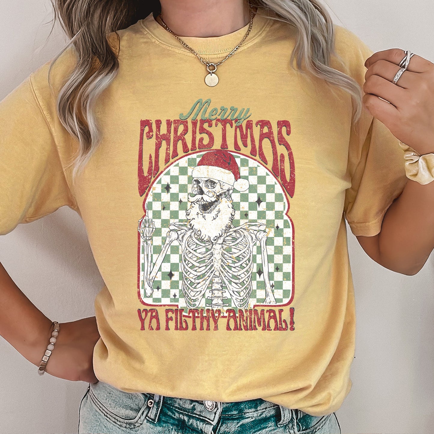Merry Christmas Ya Filthy Animal, Home Alone, Santa, Retro, Comfort Colors Tshirt