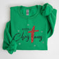 Merry Christmas, Christ, Faux Glitter, Religious, Gospel, Faith Sweatshirt