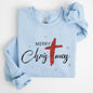 Merry Christmas, Christ, Faux Glitter, Religious, Gospel, Faith Sweatshirt