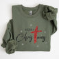 Merry Christmas, Christ, Faux Glitter, Religious, Gospel, Faith Sweatshirt