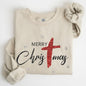 Merry Christmas, Christ, Faux Glitter, Religious, Gospel, Faith Sweatshirt