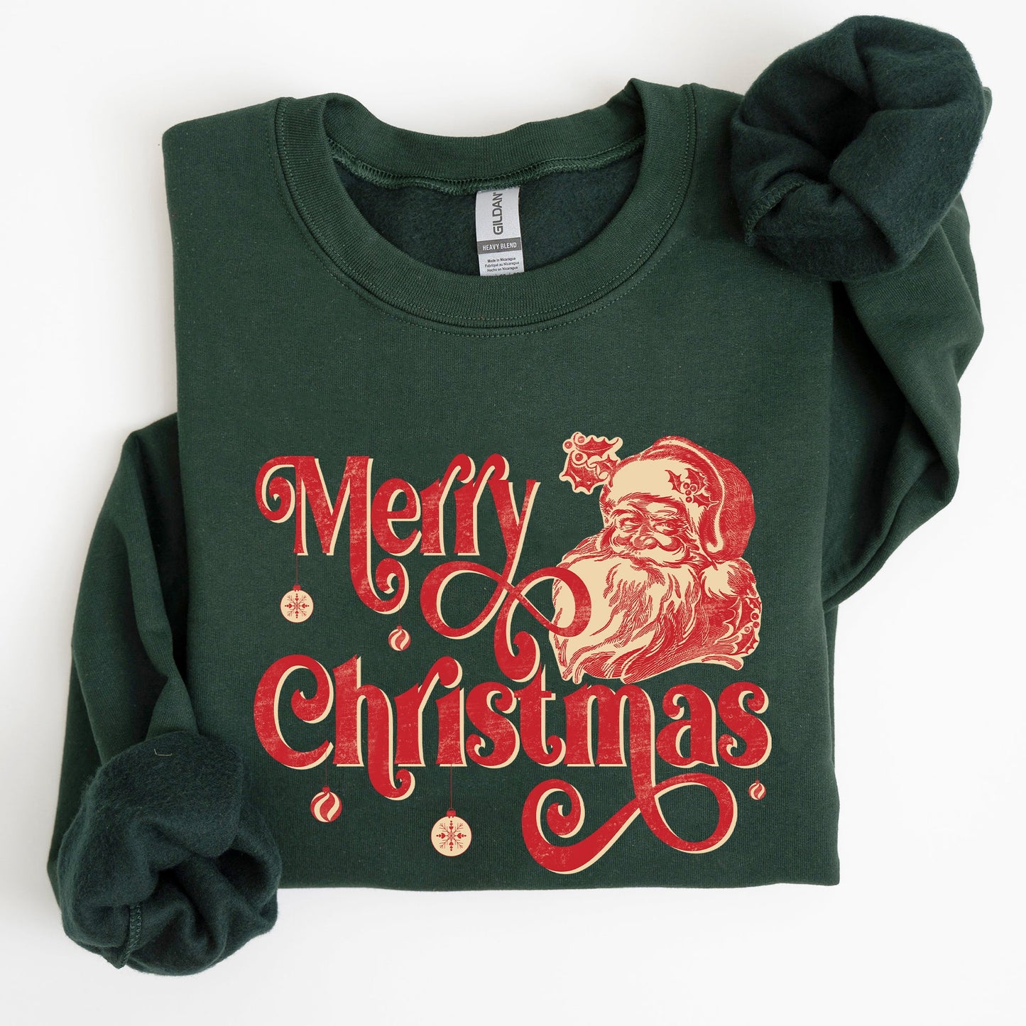 Merry Christmas, Classic Retro Santa, Winter, Xmas Sweatshirt