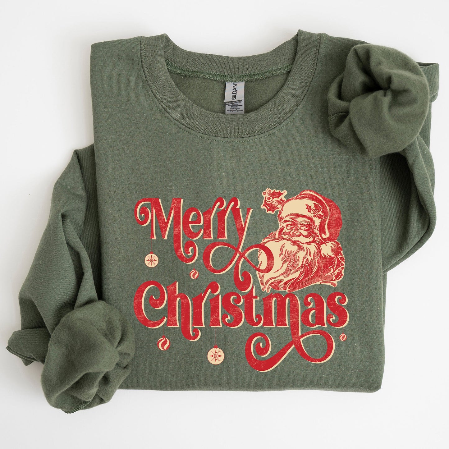 Merry Christmas, Classic Retro Santa, Winter, Xmas Sweatshirt