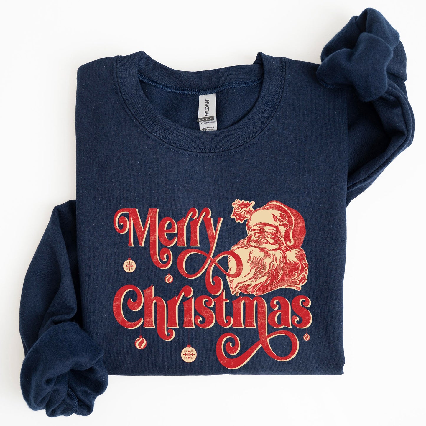 Merry Christmas, Classic Retro Santa, Winter, Xmas Sweatshirt
