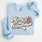 Merry Christmas, Colorful Retro, Christmas, Winter, Xmas, Santa Sweatshirt