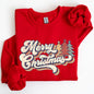Merry Christmas, Colorful Retro, Christmas, Winter, Xmas, Santa Sweatshirt
