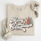 Merry Christmas, Colorful Retro, Christmas, Winter, Xmas, Santa Sweatshirt