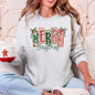 Merry Christmas, Colorful, Retro Sweatshirt