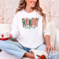 Merry Christmas, Colorful, Retro Sweatshirt