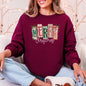 Merry Christmas, Colorful, Retro Sweatshirt