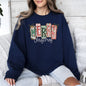 Merry Christmas, Colorful, Retro Sweatshirt
