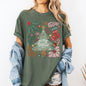 Merry Christmas, Green Floral, Flowers, Xmas Tshirt Comfort Colors T-Shirt