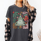Merry Christmas, Green Floral, Flowers, Xmas Tshirt Comfort Colors T-Shirt