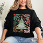 Merry Christmas, Green Floral, Flowers, Xmas Sweatshirt