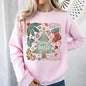 Merry Christmas, Green Floral, Flowers, Xmas Sweatshirt