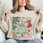Merry Christmas, Green Floral, Flowers, Xmas Sweatshirt