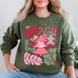 Merry Christmas, Pink Floral, Flowers, Xmas Sweatshirt