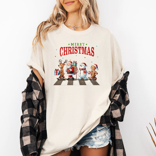Merry Christmas, Reindeer, Santa, Snowman, Gingerbread, Winter, Xmas Tshirt Comfort Colors T-Shirt
