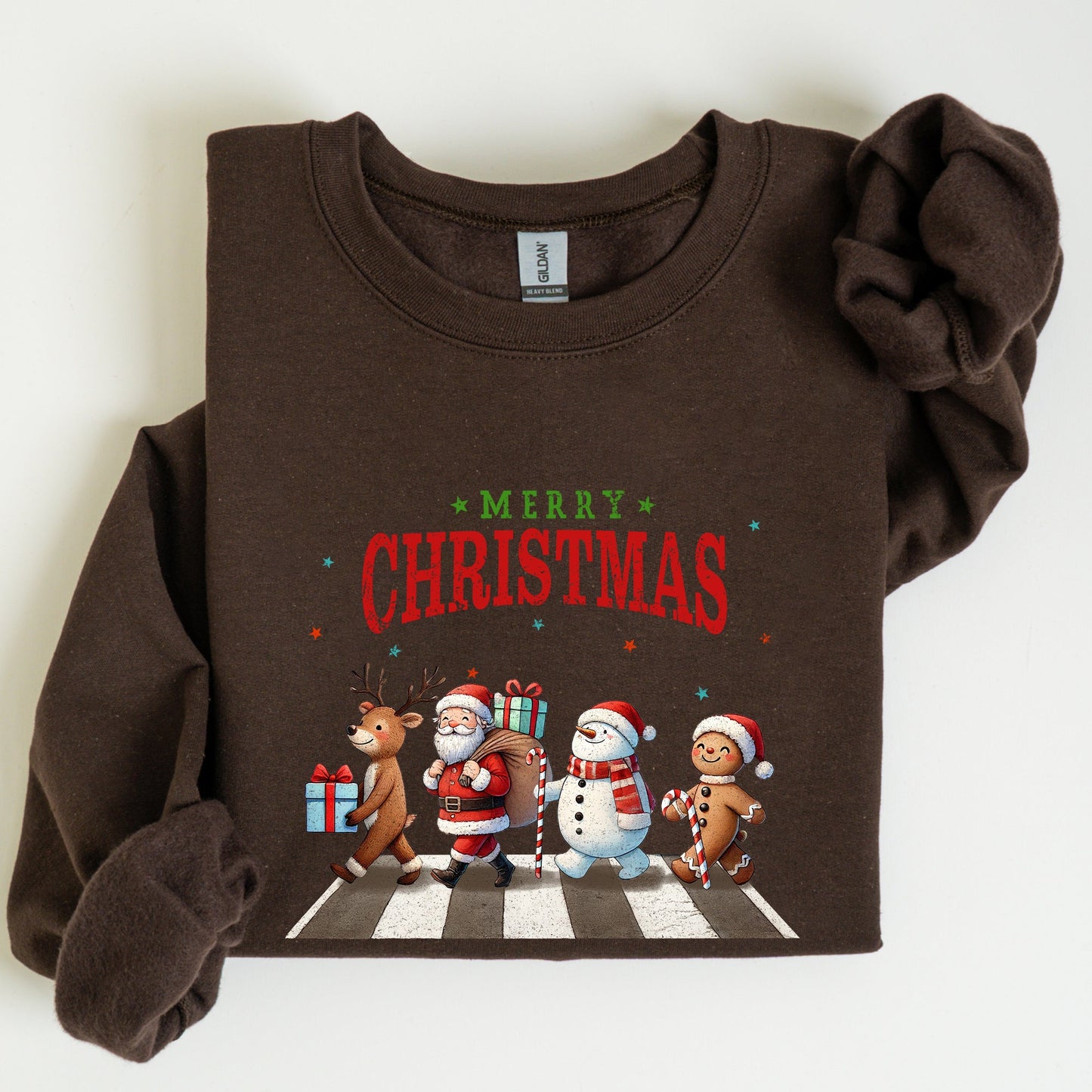 Merry Christmas, Reindeer, Santa, Snowman, Gingerbread, Winter, Xmas Sweatshirt