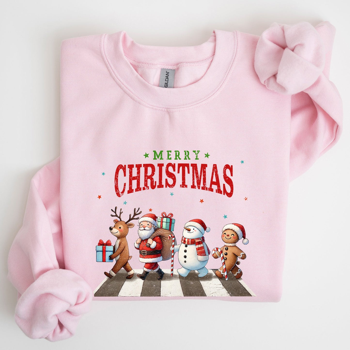 Merry Christmas, Reindeer, Santa, Snowman, Gingerbread, Winter, Xmas Sweatshirt